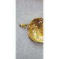 Vintage 60s Lion's Head Pendant Door Knocker Hammered Gold Rhinestones