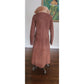 Vintage 1970s Shearling Coat Brown Suede Long Parka Double Breasted