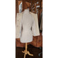 Vintage 60s Mod Jacket Marshall Field & Company Cream Wool Peplum Jacket