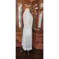 Antique 1910s White Lingerie Tea Dress Lawn Gown Crochet Lace Embroidery Drop Waist L