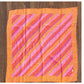 Vintage 70s Liberty of London Silk Scarf Large Orange Pink Diagonal Stripe