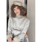 Vintage 60s Silver Wedding Dress Fur Cuffs + Veiled Hat Set Milgram