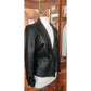 Vintage 1990s Caché Leather Blazer Tailored Lambskin Single Button
