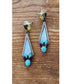 Vintage Navajo Earrings Russ Rockbridge Silver Turquoise Mother of Pearl