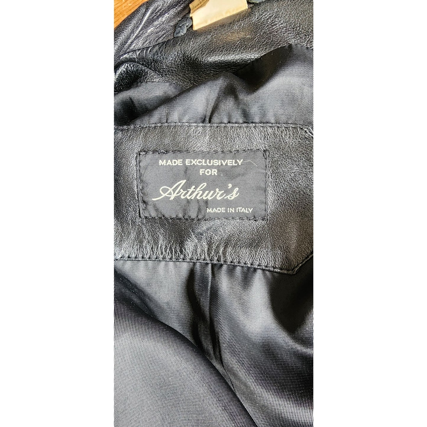 Vintage 80s Black Leather Jacket, Oversized, Italy