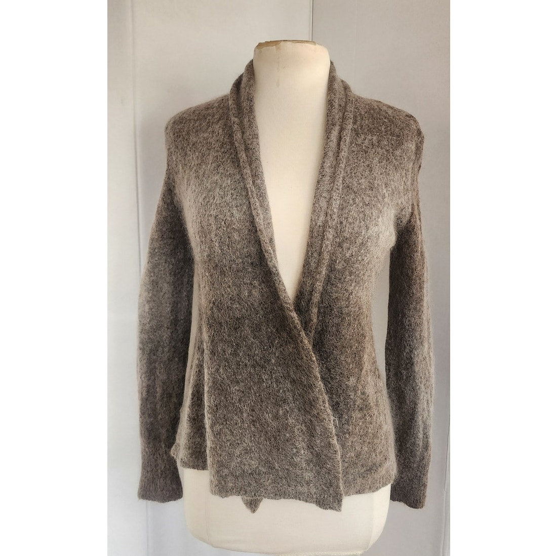 Eileen Fisher Cardigan Ombre Mohair Brown Gray  / M