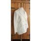'S MAX MARA Double-breasted Pea Jacket in White Linen Blend