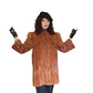 Vintage 40s Brown Ermine Fur Coat Hip Length Victory Furs Chicago