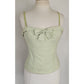 Vintage 2000s Bustier Top Green Ginham Print Nanette Lepore / M