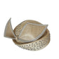 Vintage Jack McConnell Hat Asymmetrical Cream Straw Pearls Studs