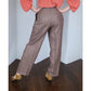 Vintage 80s Jaeger Pants Brown Plaid Wool Pleated Trousers / S