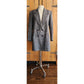 Vintage 80s Long Blazer Lilli Ann Houndstooth Wool Jacket Gray Black