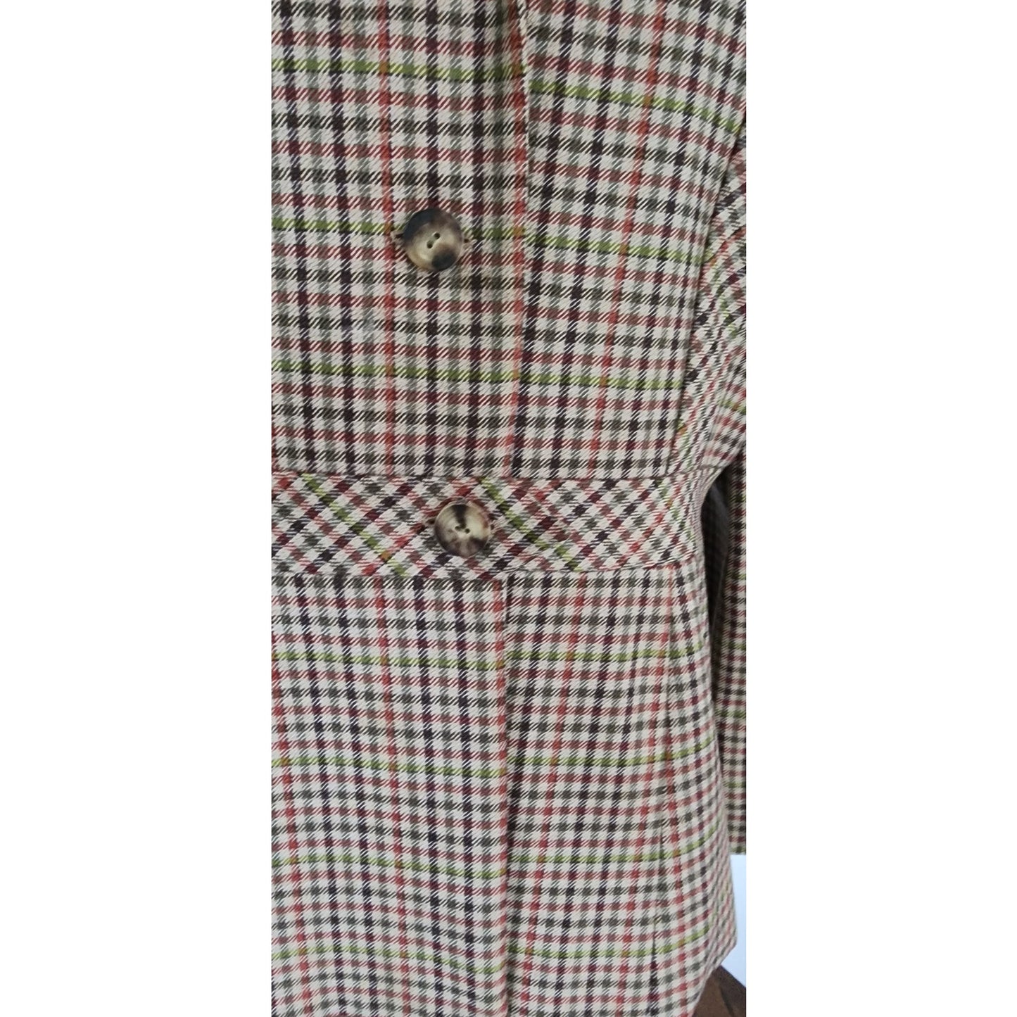 Vintage 1970s Bill Blass Wool Blazer Houndstooth Wool Jacket Neiman Marcus / L