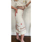 Vintage 1970s Marshall Rouso Skirt + Vest Set in Embroidered Denim / XS