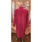 Vintage 1970s Pauline Trigère Ultrasuede Coat Burgundy Red Maxi Trench