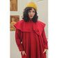 Vintage 90s Red Wool Swing Jacket Hip Length Coat Victoria March Chicago Designer