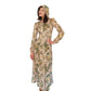 Vintage 1970s Kristie Lou Dress Hooded Floral Maxi Long Sleeve Woodland Fairy
