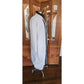 Vintage 1980s Alorna Spring Coat Gray w/Black Art Deco Style Trim / XL