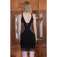 Vintage Y2K Bebe Black Bandage Dress Side Lattice Cutout Clubwear