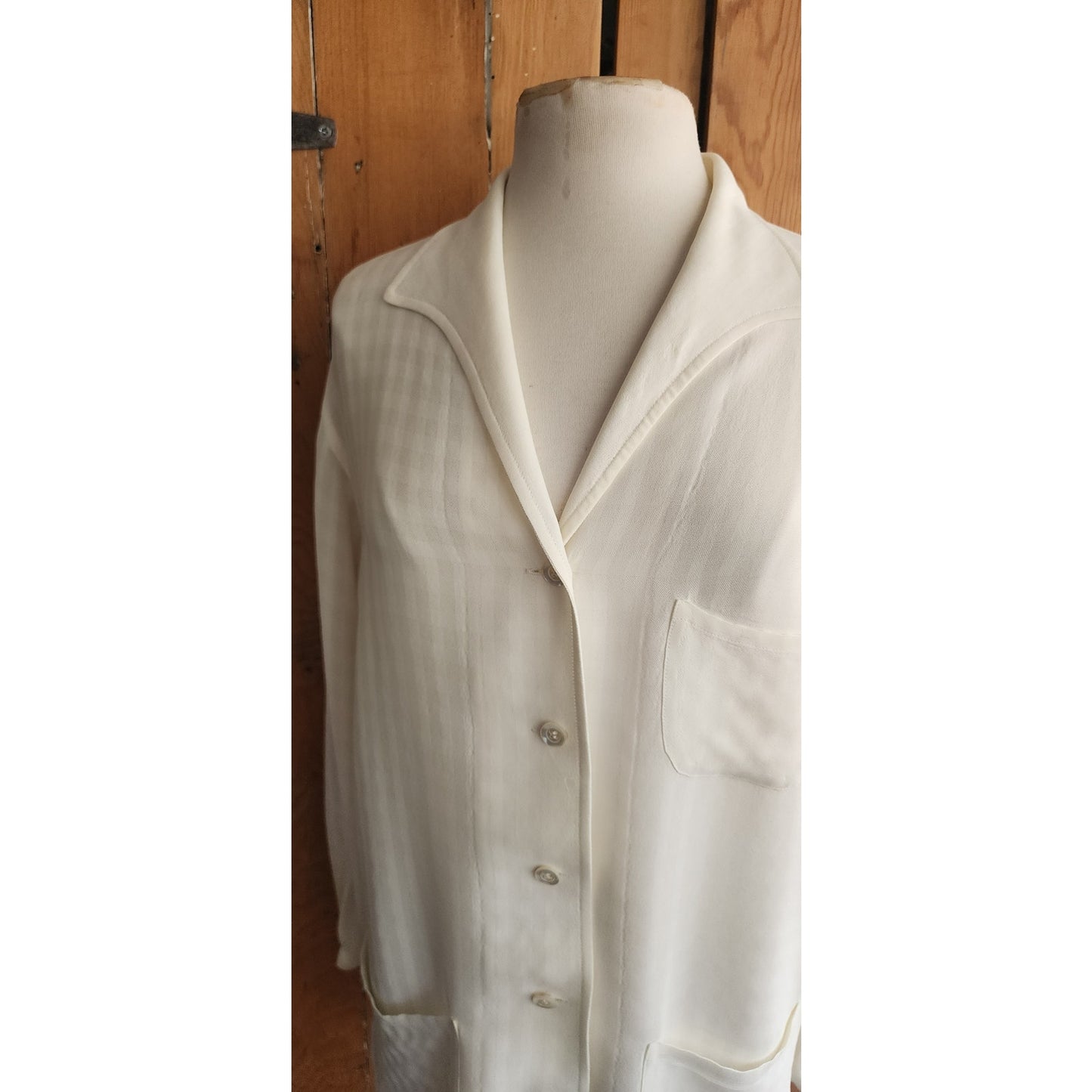 Vintage 90s Armani Le Collezioni Jacket Cream Stripe