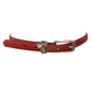 Vintage 1990s Brighton Belt Red Leather Silver Heart Charms Love Gratitude Passion