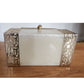 Vintage 50s TYROLEAN NY Lucite Box Bag Pearl White Silver Filigree Art Deco