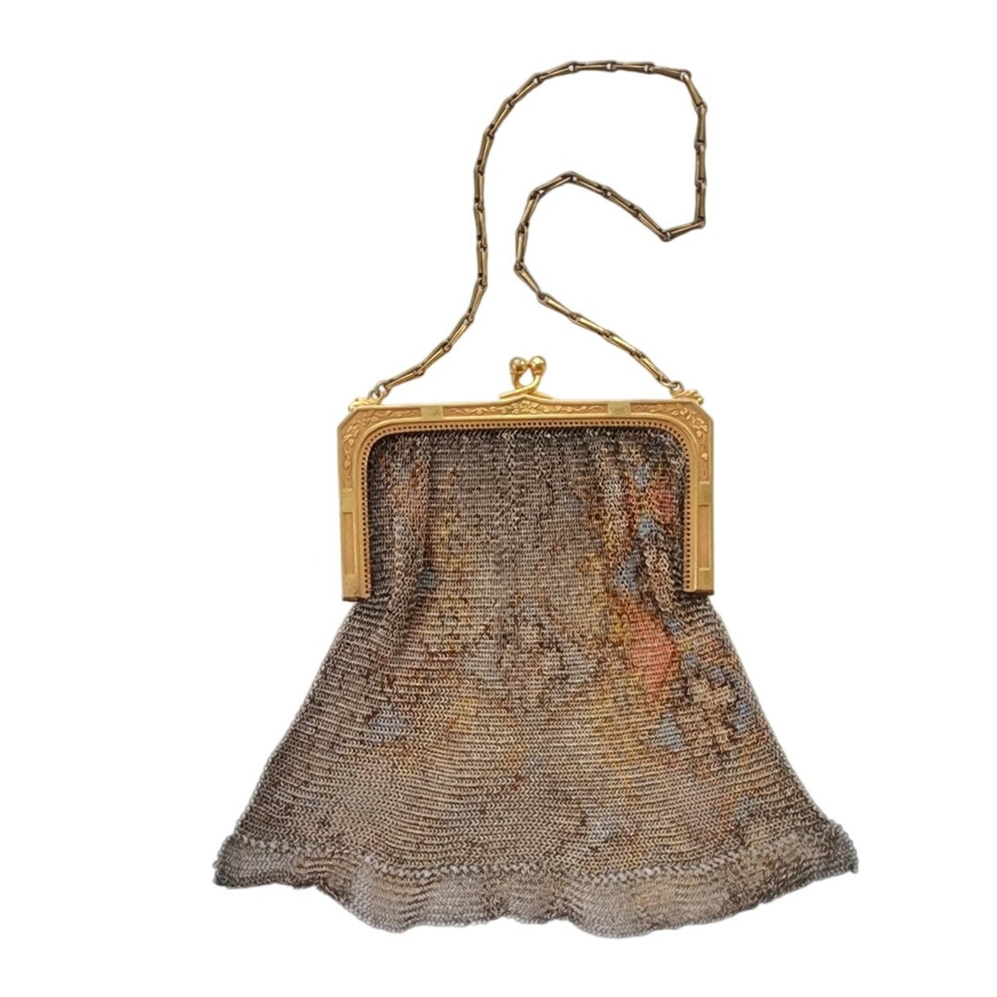 Vintage 20s Beaded Bag Mesh Evening Purse Whiting Davis