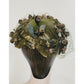 Vintage 1950s Green Hat Floral Fruit Crown Circlet Fascinator w/Veil by Chapette