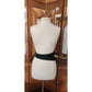 Vintage 1980s Jean Muir Belt Black Fabric Sash Wrap Tie Asymmetrical
