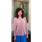 Vintage ESCADA Blouse Pink Silk Button Down Shirt / M