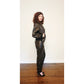 Vintage 1980s Brown Leather Jacket + Pants Suit Lanna Medium