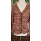 Vintage 80s MISSONI Cardigan Sweater Orange Brown Red Tones