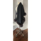 Vintage Sable Fur Lined Wrap in Black Wool