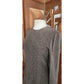 Vintage 1980s Giorgio Armani Dress Gray Silk Abstract Print Midi Long Sleeve