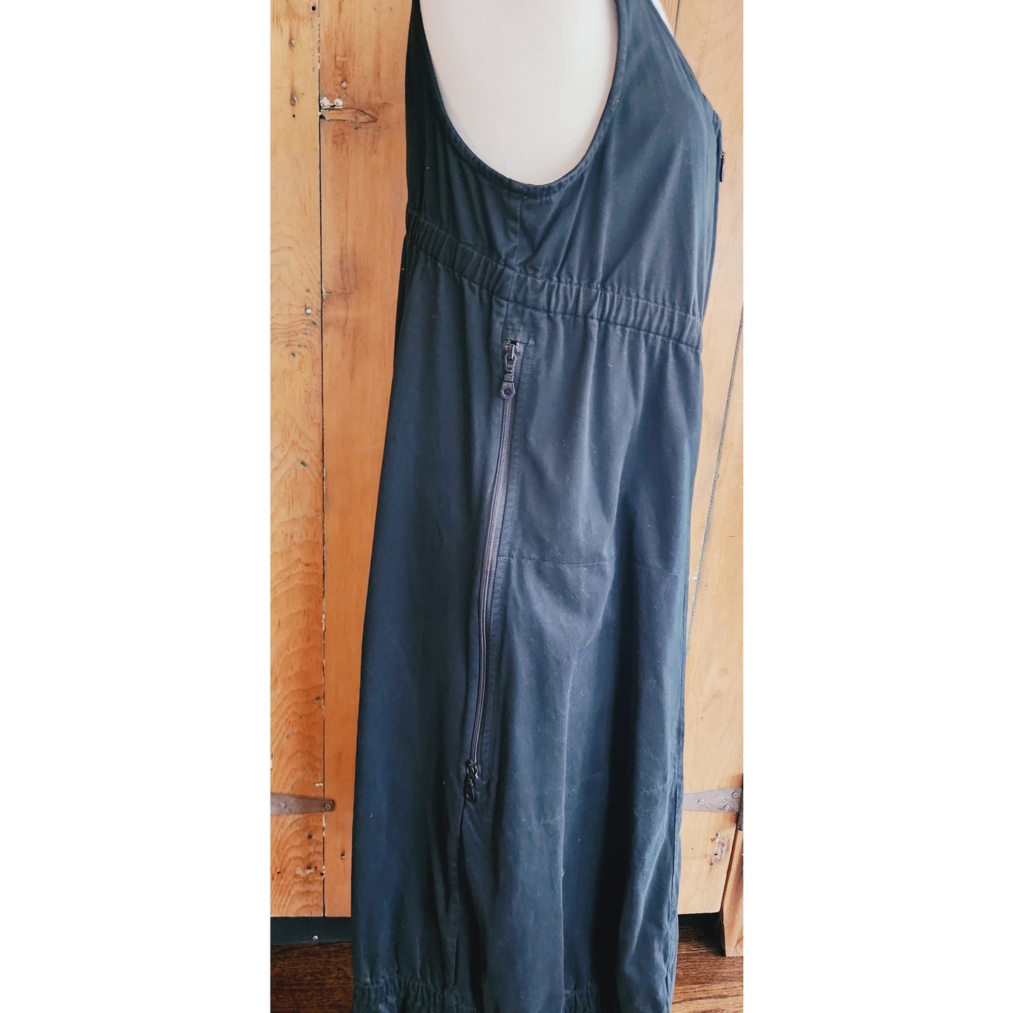 Vintage RUNDHOLZ Black Label Dress Sleeveless Cotton w/Zippers