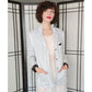 Vintage Issey Miyake Blazer White Crinkled Texture Y2K Med