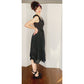 Vintage 2000s Etro Sun Dress Black Cotton w/ Asymmetrical Skirt Medium