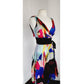 Vintage 2000s Diane von Furstenberg  Wrap Dress Bold Silk Print Sleeveless