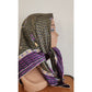 Vintage Bottega Veneta Silk Scarf Green Purple Jewelry Print