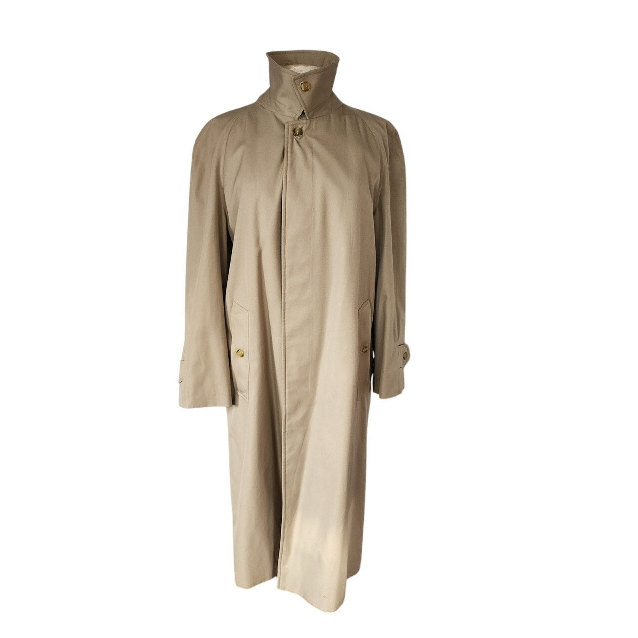 Vintage 80s Burberrys Trench Coat Beige Mens Medium