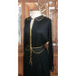 Vintage 1970s Geoffrey Beene Ensemble Maxi Skirt Boho Blouse Evening Set Black Gold