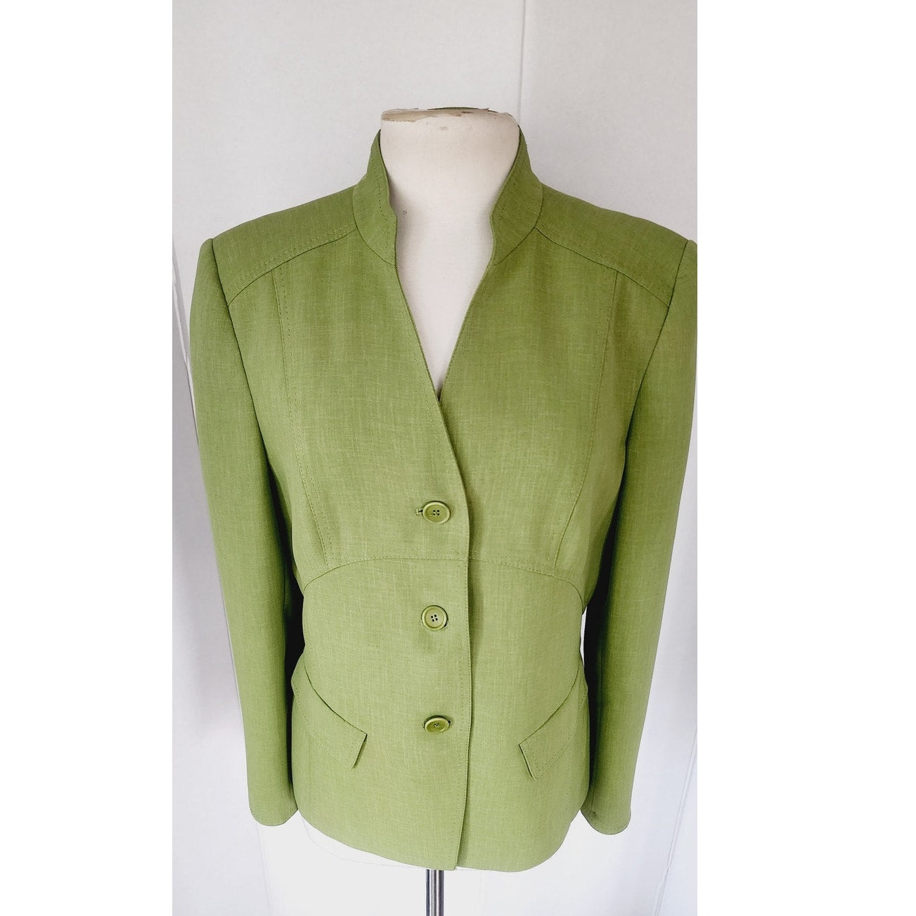 Vintage 90s Lime Green Blazer by Kasper