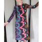 Vintage Psychedelic Print Dress Long Sleeve