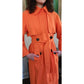 Vintage Y2K ESCADA Orange Trench Coat Double Breasted / M