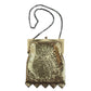 Vintage 1950s Whiting Davis Bag Gold Mesh Evening Party Purse Zigzag Hem Art Deco