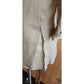 Vintage 90s Jil Sander Pant Suit Beige Ramie Nehru Jacket + Slacks