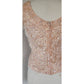 Vintage 50s 60s Beaded Shell Pale Pink Handmade Hong Kong