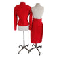 Vintage 1980s GUY LAROCHE Skirt Suit Red Wool DOCUMENTED 1989 / M