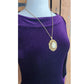 Vintage 1960s Florenza Necklace Locket Pendant Gold Baroque Style