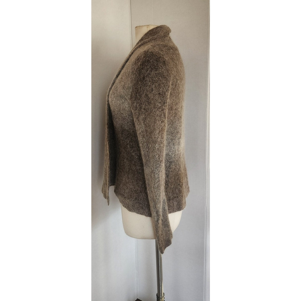 Eileen Fisher Cardigan Ombre Mohair Brown Gray  / M